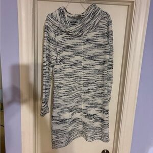 LOFT Black and White Knit Dress